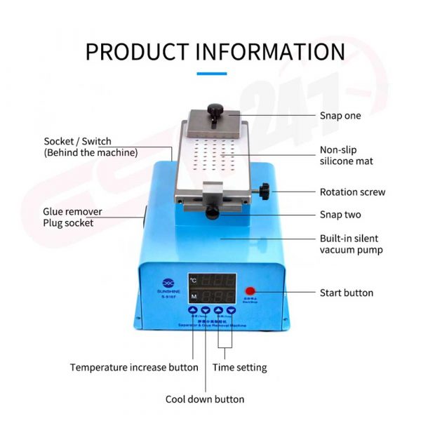 SUNSHINE S-918F Edge screen separator glue remover