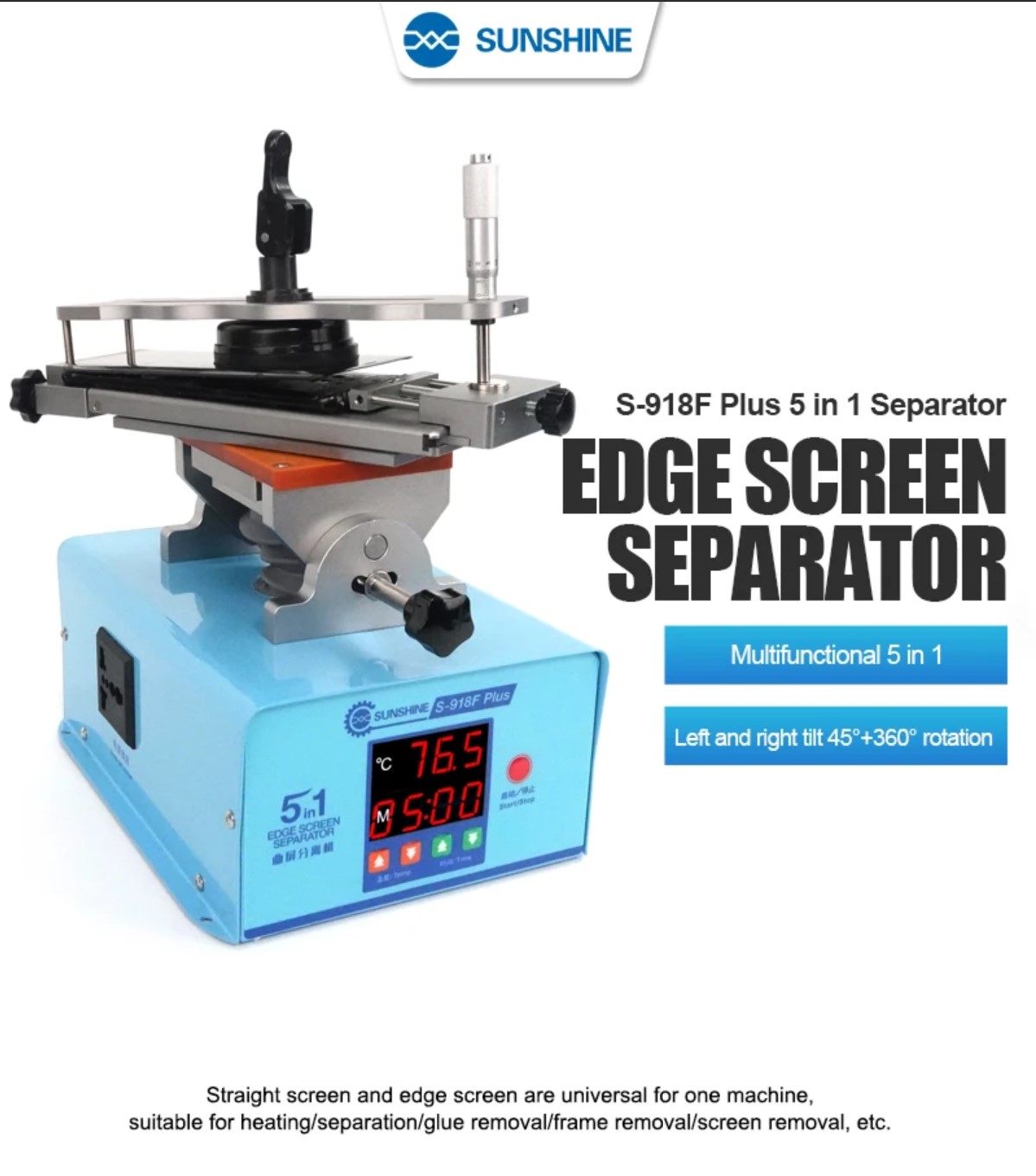 SUNSHINE S-918F PLUS 5 in 1 Edge Screen Separator