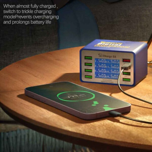 Mechanic iCharge 8A 8-Port USB Smart Digital Display Fast Charger